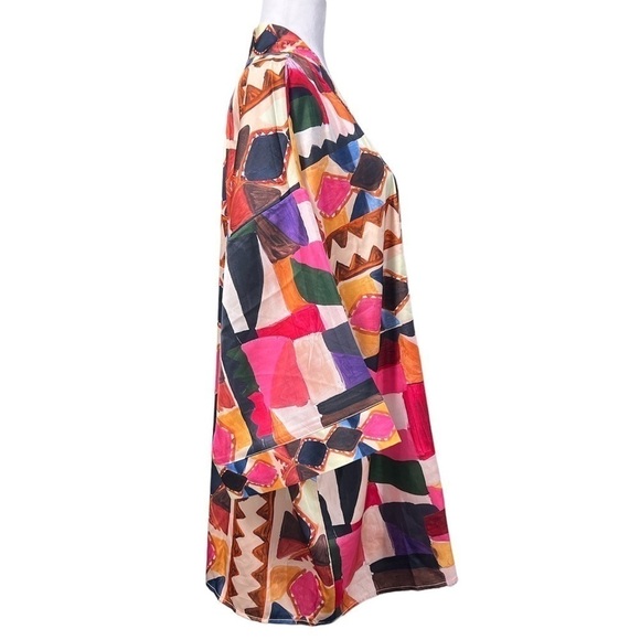 ANTHROPOLOGIE Soft Surroundings Margot Print Patchwork Summer Cardigan Cover Up - Picture 4 of 13